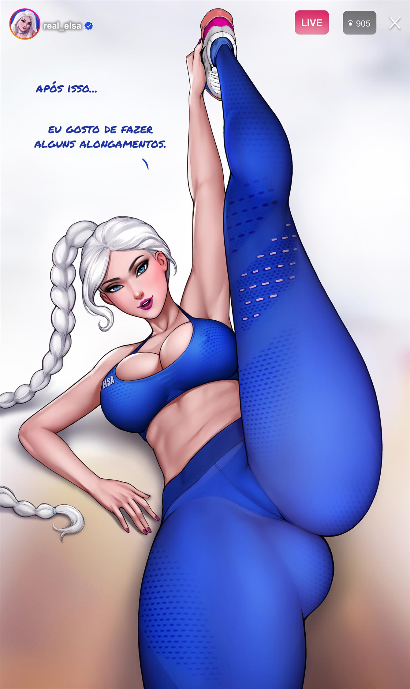 Elsa treinando duro 1