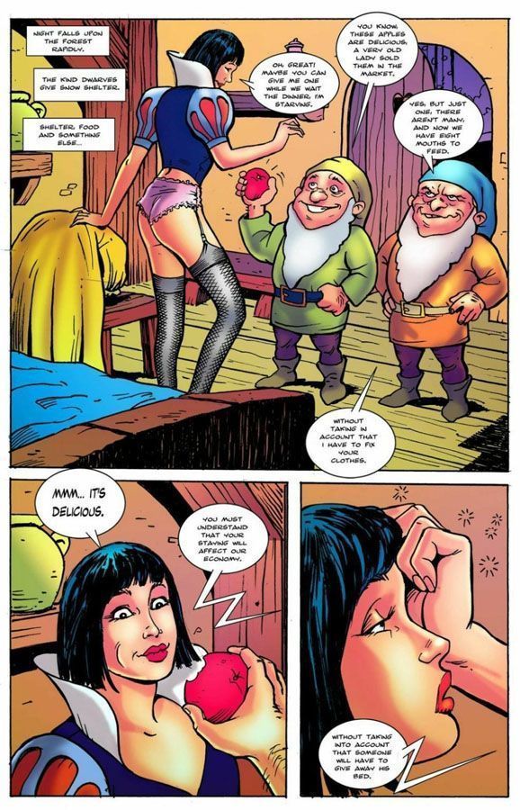 Branca de Neve e seus dois melões - Cartoon Pornô - HQ de Sexo