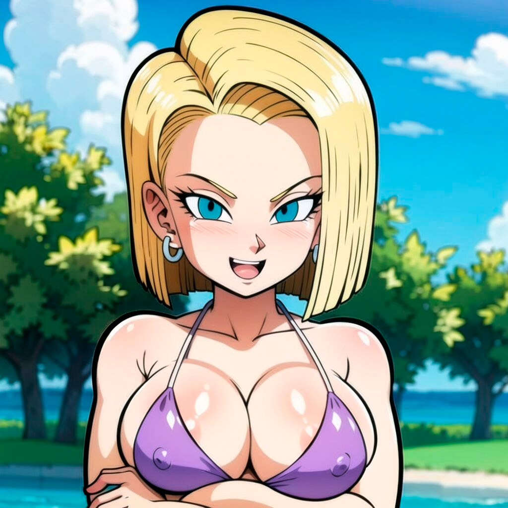 Pack de fotos Android 18 pelada 1