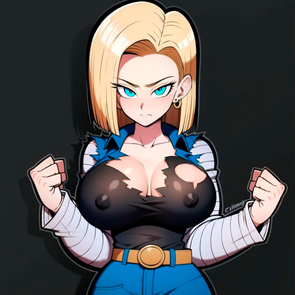 Pack de fotos Android 18 pelada 1