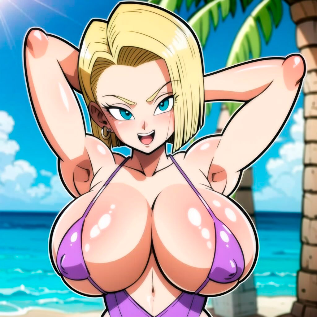 Pack de fotos Android 18 pelada 1