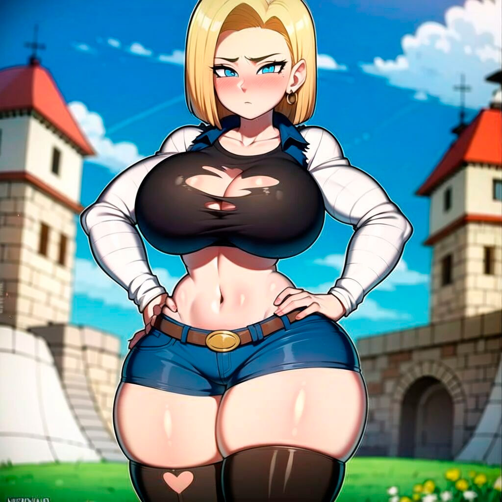 Pack de fotos Android 18 pelada 1