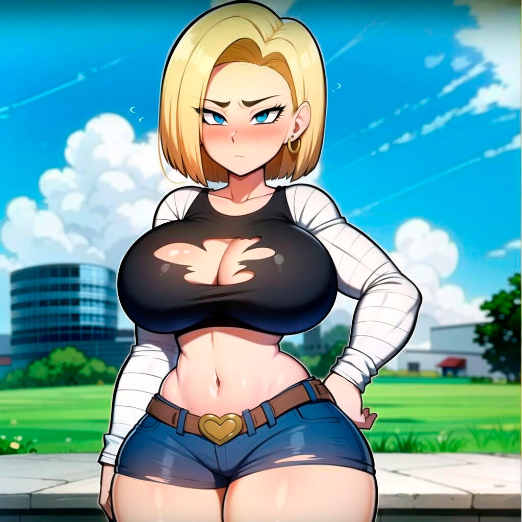 Pack de fotos Android 18 pelada 1